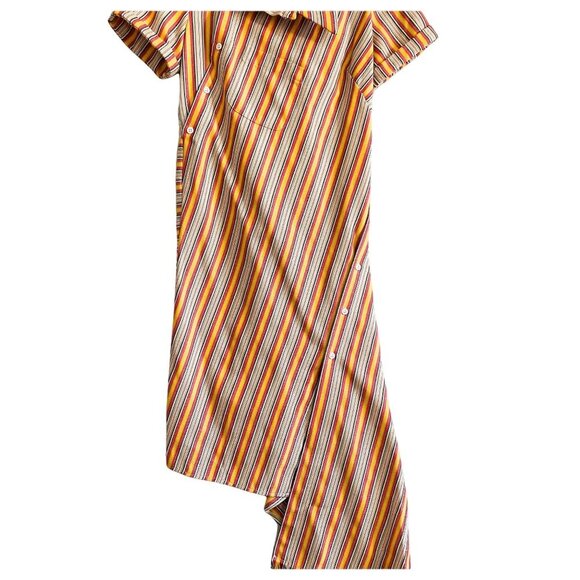 Monse Stripe Deconstructed Dress, Cotton Blend, Size 2, New with tag - Picture 8 of 16